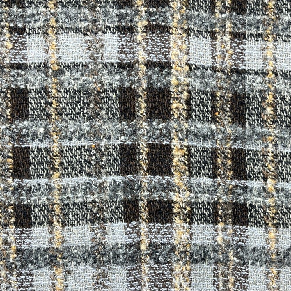 Harve Benard Brown Plaid Button Up Wool Jacket - Picture 13 of 15